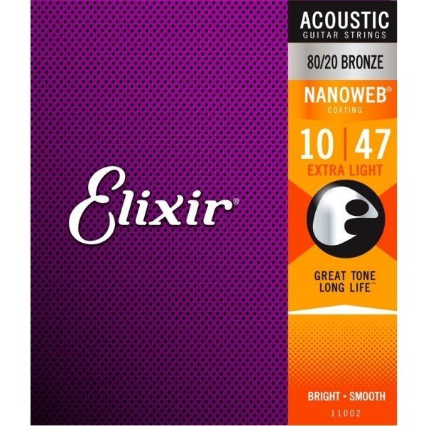 Elixir Acoustic N1047 11002 (80/20 bronze 10-47) 木吉他套弦